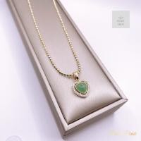ราคา จี้หยกรูปหัวใจล้อมเพชร ขนาดเล็กกว่าเหรียญบาท (20335185686)