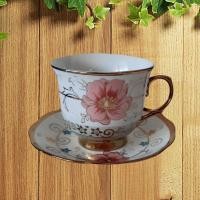 ราคา แก้วกาแฟ ถ้วยน้ำชา แก้วน้ำชา ถ้วยกาแฟ แก้วกาแฟพร้อมจานรอง เซรามิก ลายดอกไม้ พร้อมส่ง (10630715857)