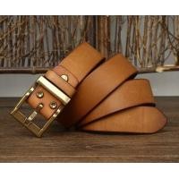 ราคา เข็มขัดหนังวัวแท้ 100 หัวทองเหลือง สไตล์วินเทจคาวบอย เกรดAAA (19499975694)