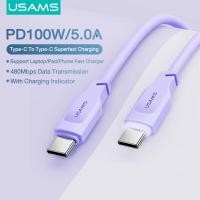 ราคา USAMS PD100W USB Type C ถึง USB C Super Fast Charging 6A USB C สำหรับ Huawei Mate 40 P40 Samsung S20 65W Fast Charge สำหรับ Xiaomi Mi 10หมายเหตุ7 Redmi หมายเหตุ8 USB C Data Wire Cord (15045228523)