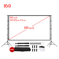 ราคา NEW Nanotech หน้าจอโปรเจคเตอร์ จอโปรเจคเตอร์ จอฉายหนัง หน้าจอแบบพกพา พร้อมขาตั้ง ขนาด 100 120 150 นิ้ว ขาตั้งอย่างดี (14004908160)