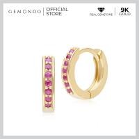 ราคา Gemondo ต่างหูทองคำ 9K ประดับทับทิม Ruby ทรงต่างหูห่วง ขนาด 10 มม ต่างหูทองแท้ ต่างหูพลอยแท้ ต่างหูอัญมณี (18914312286)