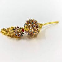 ราคา March jewelry ปิ่นปักผม ชุดไทย ปิ่นปักผมออเจ้า เล็ก เครื่องประดับผม สีทอง เพชร (17100556174)
