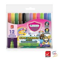 ราคา Master Art มาสเตอร์อาร์ต ปากกาเมจิก ชนิดล้างออกได้ รุ่น MWM 12R แบบหัวเดียว 12 สี (20717312723)