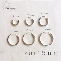 ราคา S925 ต่างหูห่วงเหลี่ยม ต่างหูเงินแท้ ต่างหูห่วง ตุ้มหูห่วงเหลี่ยมเงินแท้ 12 mm (4358188932)