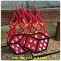 ราคา ไฟ กะโหลก มอเตอร์ไซด์ ตัวรีดติดเสื้อ อาร์มรีด อาร์มปัก ตกแต่งเสื้อผ้า หมวก กระเป๋า แจ๊คเก็ตยีนส์ Dark Embroidered Iron on Patch (10493579380)