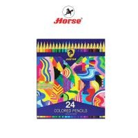 ราคา Horse ตราม้า ดินสอสีไม้ยาว 24 สี NEW SUPERIOR SERIES HG 24จำนวน 1 กล่อง (9040757280)