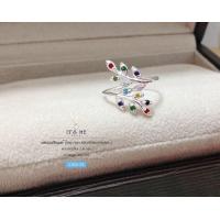 ราคา แหวนเงินแท้ ใบมะกอก ประดับพลอยสีนพเก้า สวยมากค่า ใส่ออกงานได้ค่ะ (13621484382)