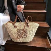 ราคา Loeweเรียกระเป๋าฟางแบบทอ Luojia สไตล์สเปน2023ใหม่ทอตะกร้าผักชายทะเลวันหยุดแบบพกพาความจุขนาดใหญ่กระเป๋าทรงสี่เหลี่ยมมีหูหิ้วสะพายไหล่สไตล์ใหม่กระเป๋าสะพายไหล่ (20352225493)