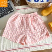 ราคา Korean Style Girls Pants Summer Anti mosquito Pants Childrens Shorts Plaid Baby Boys and Girls Leggings Cotton Yarn All match (19725652833)