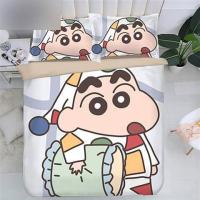 ราคา 3in1 ชุดเครื่องนอน ผ้าปูที่นอน ปลอกหมอน ผ้าห่ม ลายการ์ตูนชินจัง สะดวกสบาย สําหรับห้องนอน (20314344443)