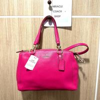 ราคา กระเป๋าถือ COACH แท้ หนังแท้ หนังฟอกแบบกันรอยขีดข่วน ช่องเยอะ มีสายยาว COACH 36704 CHRISTIE CARRYALL IN CROSSGRAIN LEATHER (20173759312)