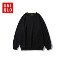 ราคา Uniqlo เสื้อกันหนาว คอกลม ทรงหลวม สีดํา สไตล์สปอร์ต สําหรับผู้ชาย และผู้หญิง (19912323617)