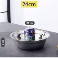 ราคา ชามสแตนเลส304 ชามอาหาร ถ้วยซุปสแตนเลส กะละมังสแตนเลส Stainless steel Bowl หลายขนาด 14cm 18cm 24cm สแตนเลสอย่างดี lulucare (4230552284)