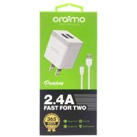 ราคา Oraimo ชุดหัวชาร์จ ปลั๊กชาร์จพร้อมสายชาร์จ 2 ช่องชาร์จ สำหรับชาร์จมือถือ Android iPhone Type C tablet ipad หูฟัง สายชาร์จ oppo vivo samsunag huawei รุ่น OCW E61D OCW C61D (16321718781)
