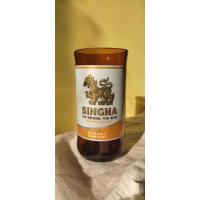 ราคา แก้ว ตัดจากขวดเบียร์ ขนาด 330ml งานDIY ติดสติ๊กเกอร์กันน้ำให้เรียบร้อย (19090425857)