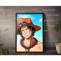 ราคา 卍 โปสเตอร์ผ้าใบ พิมพ์ลายการ์ตูนวันพีช Ace สําหรับตกแต่งบ้าน (19786984817)