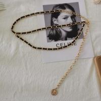 ราคา เข็มขัดแฟชั่นสตรีเอวสูงหลายชั้นยาวพู่เข็มขัดสำหรับหญิงสีทองสีเงินเข็มขัดโลหะโซ่ลายดอกไม้เข็มขัด (18341374592)