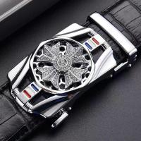 ราคา เข็มขัดผู้ชายผู้ชายแฟชั่นเข็มขัดแบรนด์หรูธุรกิจชายสายรัดเอวสำหรับผู้ชายหัวเข็มขัดเข็มขัดหนังแท้หนังจระเข้อัตโนมัติหัวเข็มขัด (20401350918)