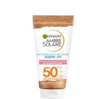 ราคา ครีมกันแดดสำหรับใบหน้าและลำคอ Garnier Ambre Solaire Sensitive SPF 50 50 มล (19777673039)