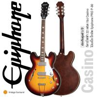 ราคา Epiphone Casino กีตาร์ไฟฟ้า 22 เฟรต ทรง Casino ไม้เมเปิ้ล ปิ๊กอัพ Epiphone PRO P 90 แบบ HH เคลือบเงา ประกันศูนย์ 1 ปี (19267719120)
