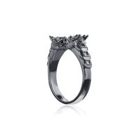 ราคา ake ake The Holy Pixiu Ring Black แหวนเงินแท้ 925 แฮนด์เมดสไตล์ยุคกลาง ลายปี่เซี๊ยะคู่มงคล ขัดเงาพิเศษ ชุบแบลกโรเดียม (15807737012)