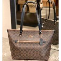 ราคา Coach F 79609 original Coach Zip Tote รุ่นใหม่ GALLERY TOTE IN SIGNATURE CANVAS (12373231089)