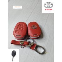 ราคา พร้อมส่ง ซองหนังกุญแจ ซองหนังรีโมทกุญแจ Toyota Yaris 2017 vios Ativ 3 ปุ่ม ซองหนังหุ้มกุญแจรถ ยนต์ โตโยต้า (19118087728)