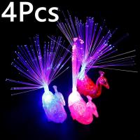 ราคา Free Shipping 4Pcs แหวนสวมนิ้วสำหรับงานเลี้ยงรูปนกยูงไฟ LED ตกแต่งเทศกาลของเล่นเด็กเรืองแสงในที่มืด (19923695325)