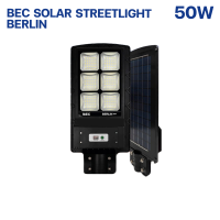 ราคา BEC โคมไฟถนนโซลาร์เซลล์ LED 30w 50w 100w 200w 300w รุ่น BERLIN Solar Streetlights พร้อมขายึด รีโมท IP65 (19715789065)