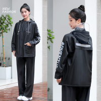 ราคา เสื้อกันฝนหญิง เสื้อกันฝนแบบหนา เสื้อกันฝนสำหรับขับมอเตอร์ไซค์ ชุดแยกเสื้อกันฝนและกางเกง (18895591905)
