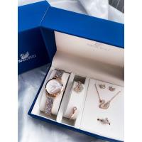 ราคา NEW Set นาฬิกา เครื่องประดับ swarovski สแตนเลส งาน boxset หรูหราเหมือนเดิม ตัวนาฬิกาเป็รเพชรรอบวง มาพร้อมกล่อง (20406506278)