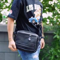 ราคา กระเป๋าสพาย หนังแท้ทั้งใบ งานดี ช่องใส่ของเยอะ ทนทานใช้ได้นานเป็น 10ปี แบรนด์แท้ STAFF 100 สายปรับสั้นยาวได้ (16582948330)