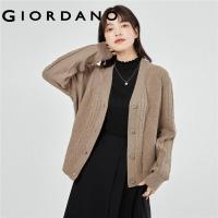 ราคา Giordano เสื้อคาดิแกนแขนยาวผู้หญิง เสื้อคลุมไหมพรมแขนยาวผญ สไตล์เกาหลี Free Shipping 13352810 (16004059687)
