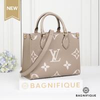 ราคา LOUIS VUITTON ON THE GO PM BEIGE WHITE LEATHER (14246847164)
