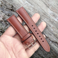 ราคา สายนาฬิกาหนังแท้ 182022 MM ความยาวสาย 75 125 mm Genuine Leather 100 (9960786467)
