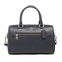 ราคา กระเป๋าถือ COACH แท้ ทรงหมอน หนังแท้ หนังนิ่ม ฉลุลาย Coach Signature มีสายยาว รุ่นใหม่ หายาก COACH 1006 ROWAN SATCHEL IN SIGNATURE PERFORATED LEATHER MIDNIGHT สีน้ำเงินเข้ม (7179176419)