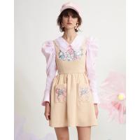 ราคา Wila Riley Overall Dress เดรสเอี๊ยมผ้าcotton linen ปักลายดอกไม้ (18481910038)