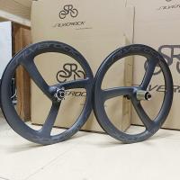 ราคา SILVEROCK คาร์บอน Trispokes ล้อ16 1 1 8 349เบรค Clincher สำหรับ FNHON GUST K3 PLUS X1จักรยานพับ3 Spokes ล้อ (16954336215)