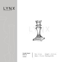 ราคา LYNX Candle Stand 6411 เชิงเทียนแก้ว เชิงเทียนคริสตัล ฐานสี่เหลี่ยม มีให้เลือก 2 ขนาด ความสูง 15 5 ซม และ 19 7 ซม (8804929414)