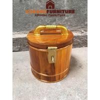 ราคา KODANG ถังไม้้ใส่เงิน 6 นิ้ว ทำจากไม้สัก งานทำสี ถังเงินถังทอง ถังเก็บเงิน กระปุกออมสินไม้สัก (17472346492)