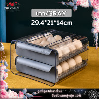 ราคา กล่องเก็บไข่ ลิ้นชักเก็บไข่ไก่ Egg Storage Box ที่ใส่ไข่ ตู้เก็บของลิ้นชักแขวนในตู้เย็น 2ชั้น32กริด จัดเก็บง่าย มี3สี (12369806698)