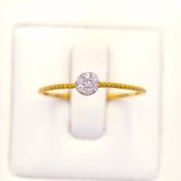 ราคา Happy Jewelry แหวนเพชรกระจุก ก้านเชือก ทองแท้ 9k 37 5 เพชรเกสร ME831 (19895175721)