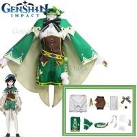 ราคา Genshin Impact Venti Barbatos เสื้อชุดคอสเพลย์ผู้หญิงกางเกงขาสั้นวิกผมสำหรับเครื่องแบบอนิเมะสไตล์จีนเครื่องแต่งกายฮาโลวีนสำหรับผู้หญิงเกม Wendi Windy (19586294562)