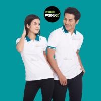 ราคา เสื้อโปโลสีขาว ปกเขียวหยกริ้วขาว polopeak (16923618231)