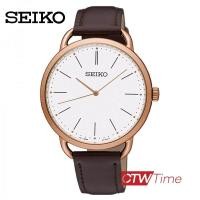 ราคา ผ่อนชำระ สูงสุด 10 เดือน SEIKO CLASSIC LADY นาฬิกาข้อมือผู้หญิง สายหนังแท้ รุ่น SUR234P1 (13056934311)