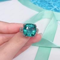 ราคา VK SHOP แหวนพลอยอะความารีนธรรมชาติ มรกต ทรงสี่เหลี่ยม (20449606889)