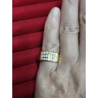 ราคา แหวนเพชรเกสรเบลเยี่ยมคัม3แถวชุบทอง (19759908901)