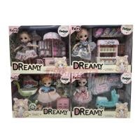 ราคา ตู๊กตาหน้าสวยตุ๊กตาบาบี้เบบี้ตุ๊กตาน่ารัก น่าสวย ตาโต รถเข็นสัตว์เลี้ยง ตุ๊กตาบลาย no 6644 6635 (13972503554)