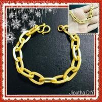 ราคา Jipatha DIY สร้อยข้อมือ ทองเหลืองแท้ ลายโซ่ฝรั่ง เส้นใหญ่ งานไม่ลอก ทองเหลือง เส้นหนาแข็งแรงมาก สร้อยข้อมือลายโซ่ (10834698580)